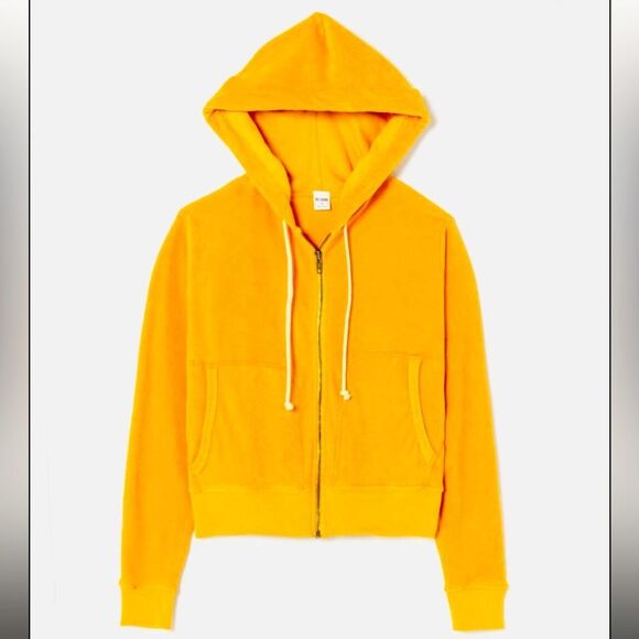 Re/Done 90s Zip-Up Terry Hoodie in Marigold. Size Small. New with tags! - Picture 1 of 11